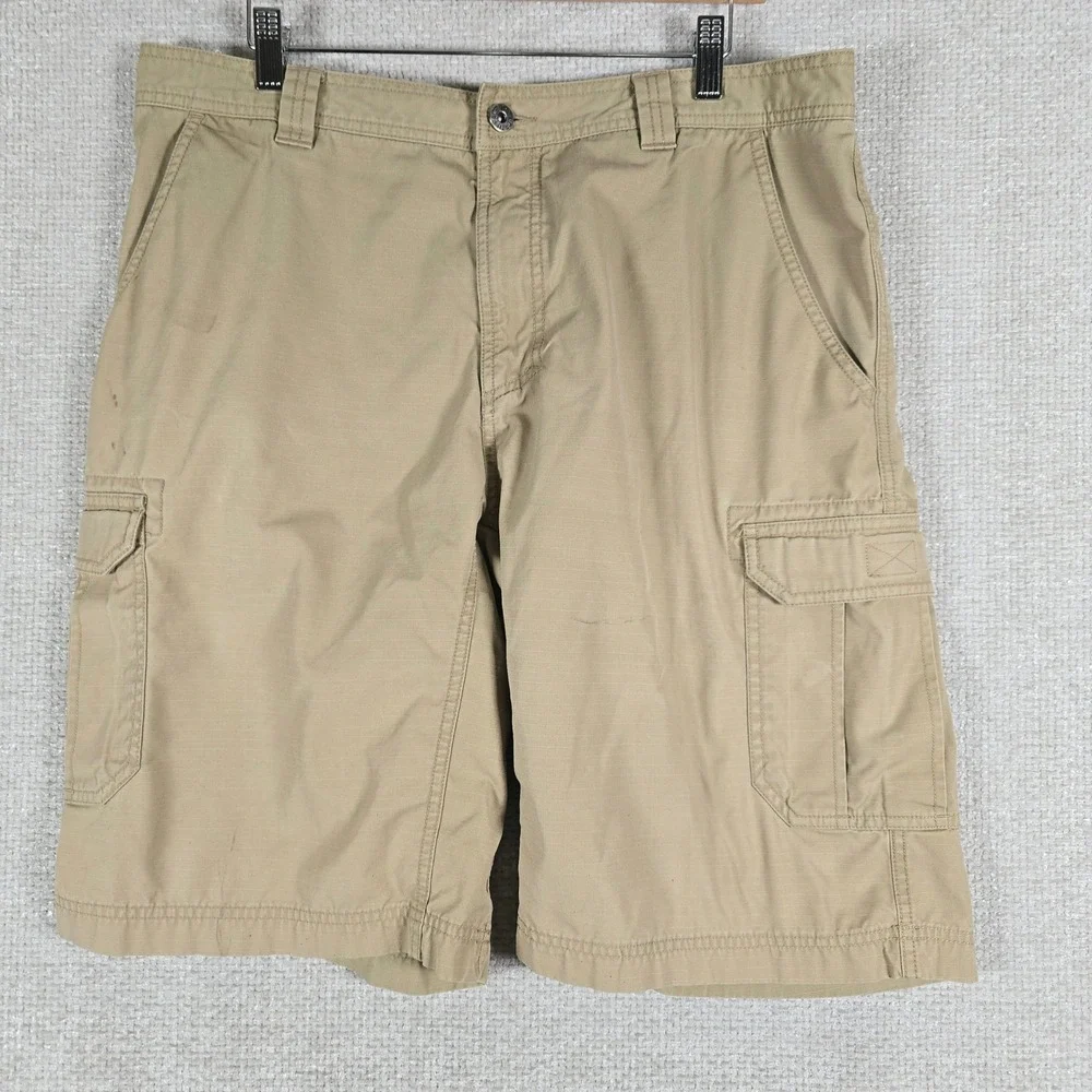 The North Face Mens Tan Ripstop Cargo Shorts Fits‎ 36 Hiking Utility Khaki